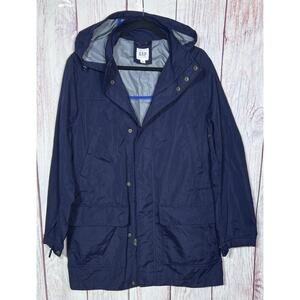 Women’s GAP Utility Cargo Jacket Navy Blue Size Large